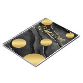 Notitieboek zwarte en goudstippen (Linkerzijde)