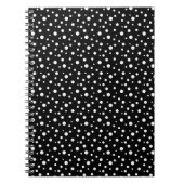 Notitieboek-zwarte en witte pooldots notitieboek (Voorkant)