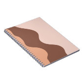 Notitieboeken, bruin, monogram, waterverf, , crème notitieboek (Rechterzijde)