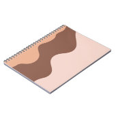 Notitieboeken, bruin, monogram, waterverf, , crème notitieboek (Linkerzijde)