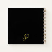 Notitieboeken Gold Script Monogram Initiaal Busine (Achterkant)