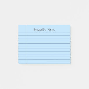 Notitieboeken lijnen Bord blauw Jouw naam toevoege Post-it® Notes