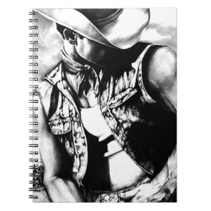Notitieboeken met fijne cowboy tekening