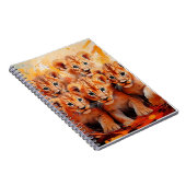 Notitieboeken - vijf leeuwenwelpen kunstwerk (Rechterzijde)