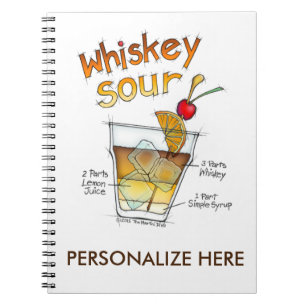 NOTITIEBOEKEN - WHISKEY SOUR RECEPT COCKTAIL KUNST