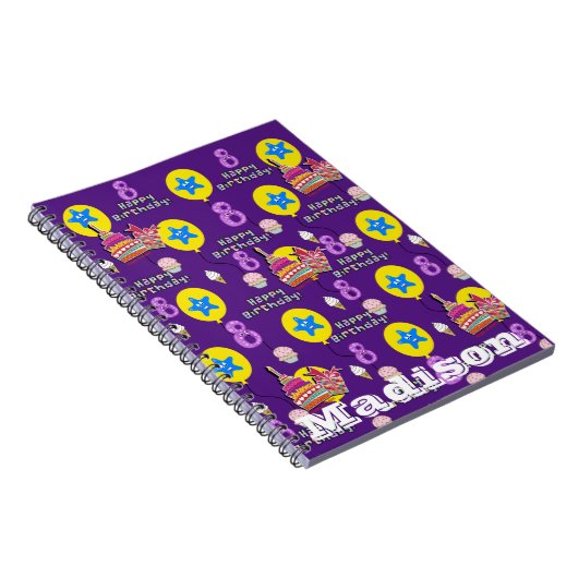 Notitieboekje, #8 Gelukkige 8e verjaardag Notities Notitieboek (Rechterzijde)