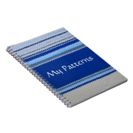 Notitieboekje - Blauwe en witte strepen Notitieboek