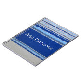 Notitieboekje - Blauwe en witte strepen Notitieboek (Linkerzijde)