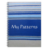Notitieboekje - Blauwe en witte strepen Notitieboek (Voorkant)