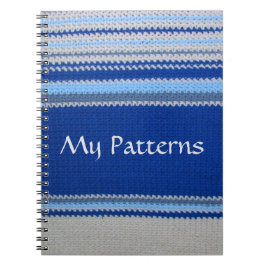 Notitieboekje - Blauwe en witte strepen Notitieboek