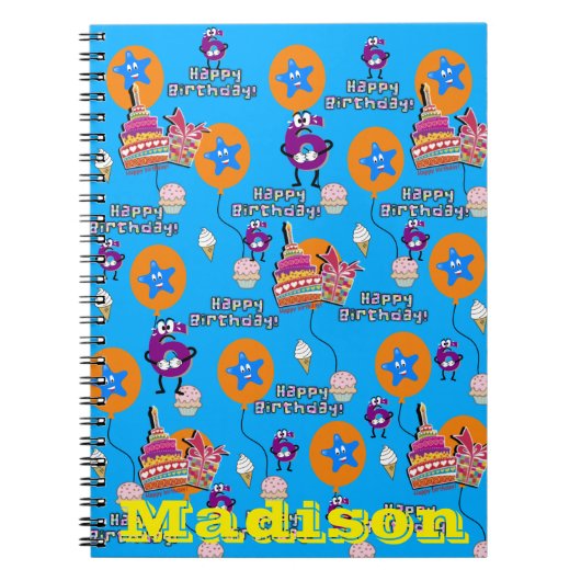 Notitieboekje, Gefeliciteerd met je 6e verjaardag Notitieboek (Voorkant)