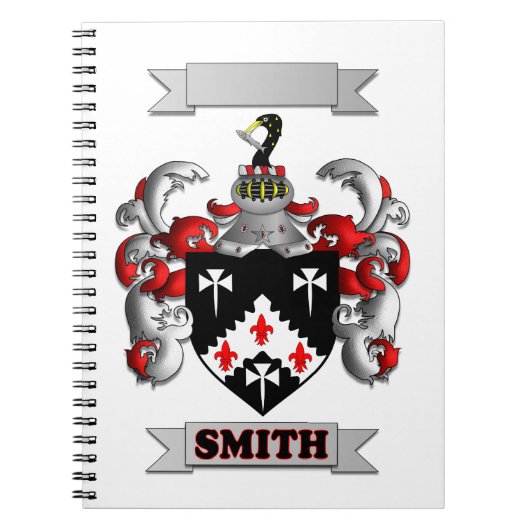 Notitieboekje met de achternaam Smith en Schild Notitieboek (Voorkant)