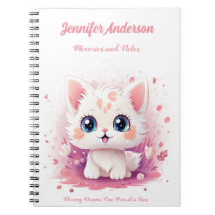 Notitieboekje met eigen naam en een leuk kawaii ka notitieboek
