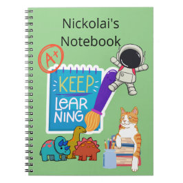 Notitieboekje met eigen naam, terug naar school no notitieboek