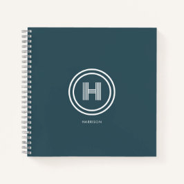 Notitieboekje | Modern Eenvoudig monogram Notitieboek
