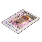 Notitieboekje | Pommeren Roze Bloemen Notitieboek (Linkerzijde)