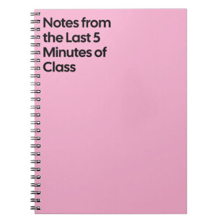 Notitieboekje van de laatste 5 minuten van de les notitieboek
