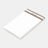Notitieboekjes bruin en wit gestreept post-it® notes (Schuin)