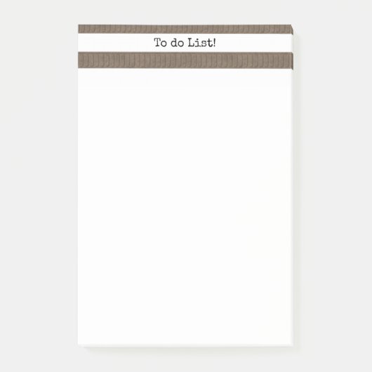 Notitieboekjes bruin en wit gestreept post-it® notes (Voorkant)