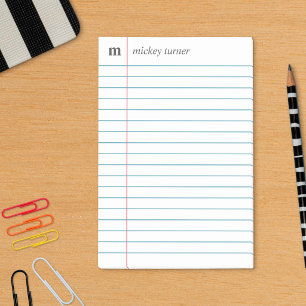 Notitieboekpapier Wit Voeg je naam en initiaal toe Post-it® Notes