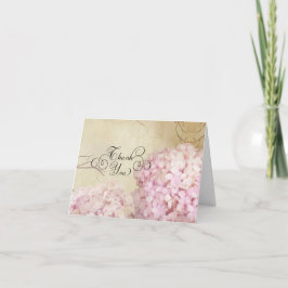 Notitiekaart Bedankkaartjes Roze Hydrangea Kunst