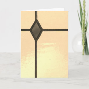 Notitiekaart blanco met kruis gouden religieuze