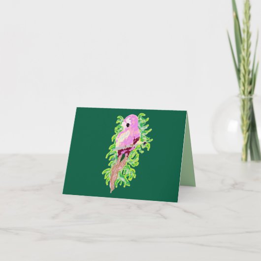 Notitiekaart Exotische Vogel . (Voorkant)
