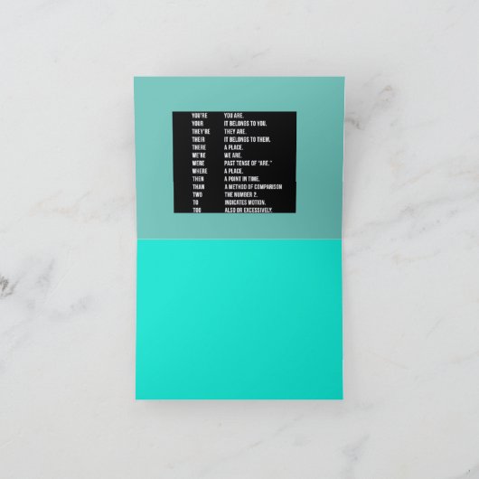 Notitiekaart, grammatica kaart (Binnen)