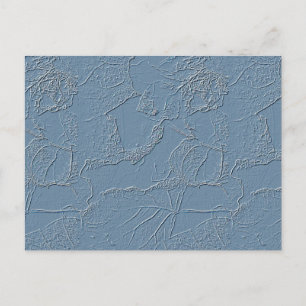 Notitiekaart in blauw abstract blad natuur ontwerp