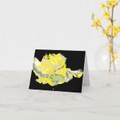 Notitiekaart leeg van binnen /Roos (Gele Bloem)