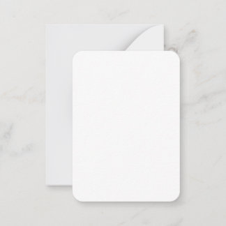 Notitiekaart met afgeronde hoeken en enveloppe van notitiekaartje