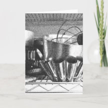 Notitiekaart met bakkerijrek