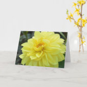 Notitiekaart met gele dahlia (Gele Bloem)