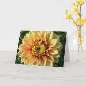 Notitiekaart met gele dahlia (Gele Bloem)