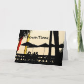 Notitiekaart met Middagscène (Voorkant)