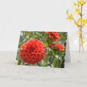 Notitiekaart met oranje dahlia (Gele Bloem)