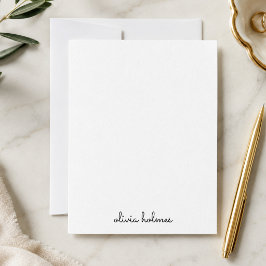 Notitiekaart | Persoonlijke Minimalistische Naam B Notitiekaartje