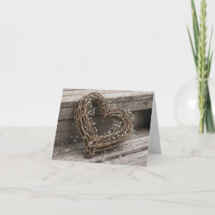 Notitiekaart Wijnstok Hart met Baby's Breath