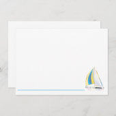 Notitiekaart-Zeilboot Notitiekaartje (Voorkant / Achterkant)