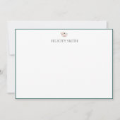 Notitiekaarten elegant platte, moderne botanische  (Voorkant)