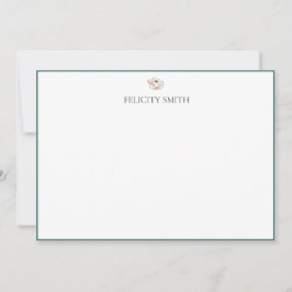 Notitiekaarten elegant platte, moderne botanische