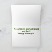 Notitiekaarten en wenskaarten voor golfers (Binnen)