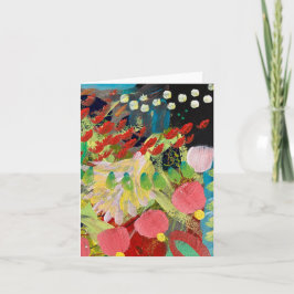 Notitiekaarten met Bloemen in de Nacht Ontwerp