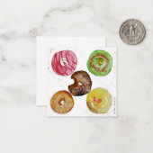 Notitiekaarten met diverse donuts notitiekaartje (Voorkant / Achterkant in situ)