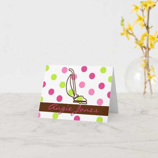 Notitiekaarten voor schoonmaakservice (Gele Bloem)