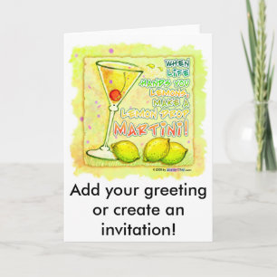 Notitiekaarten - Wenskaarten - Lemon Drop Martini