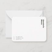 Notitiekaarten | Zwart & Witte Briefkaart (Voorkant)