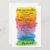 Notitiekaartje: Een ander Bedankkaart (Voorkant / Achterkant)