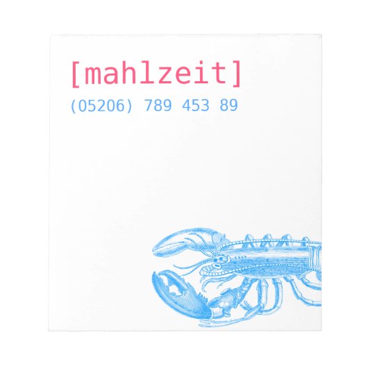 Notitiekaartjes voor restaurants notitieblok (Voorkant)