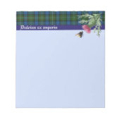 notitiepad met Ferguson Clan Motto. Bijen en Thist Notitieblok (Voorkant)